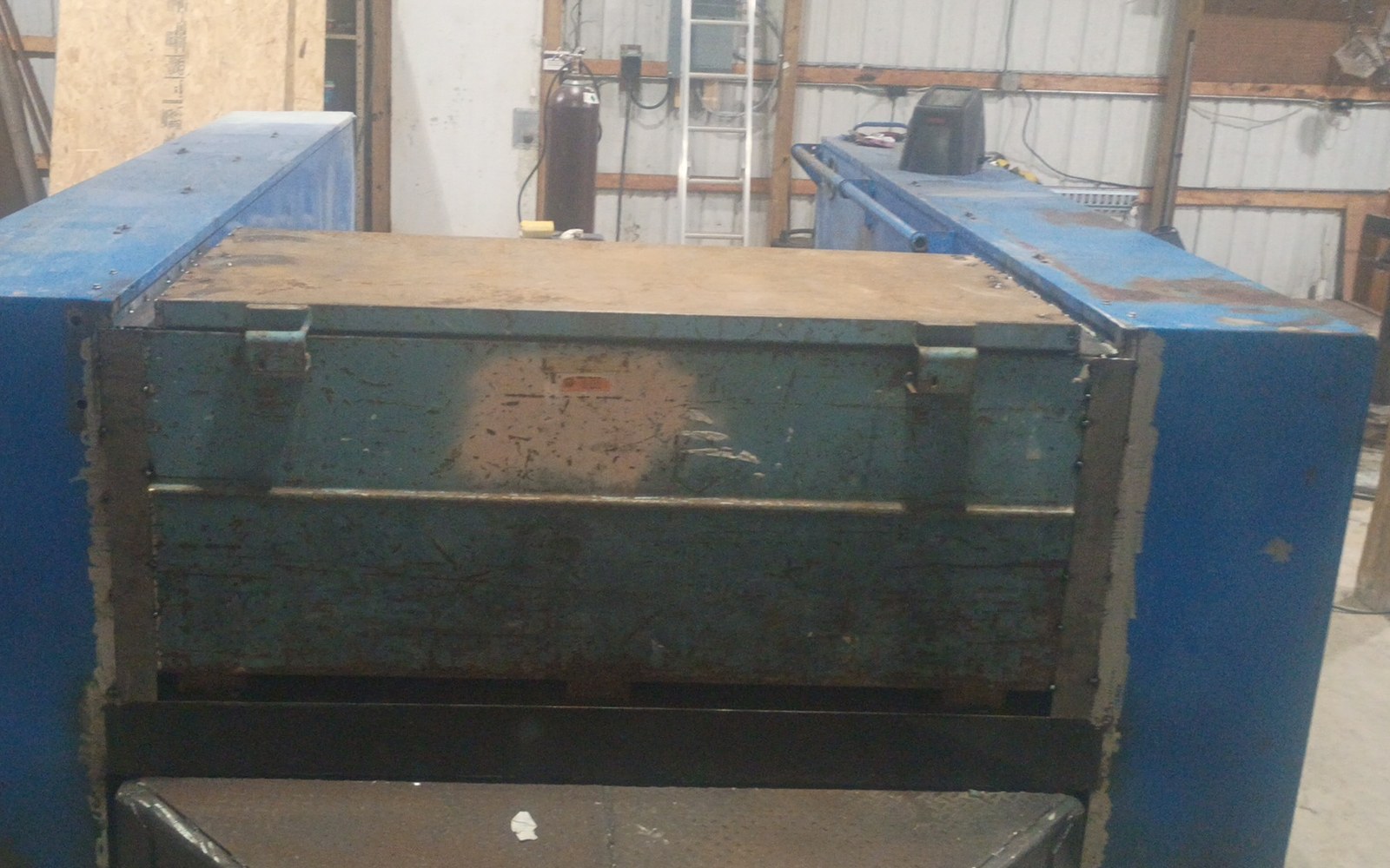 Steel dump body under fabrication in the Pro-Line shop