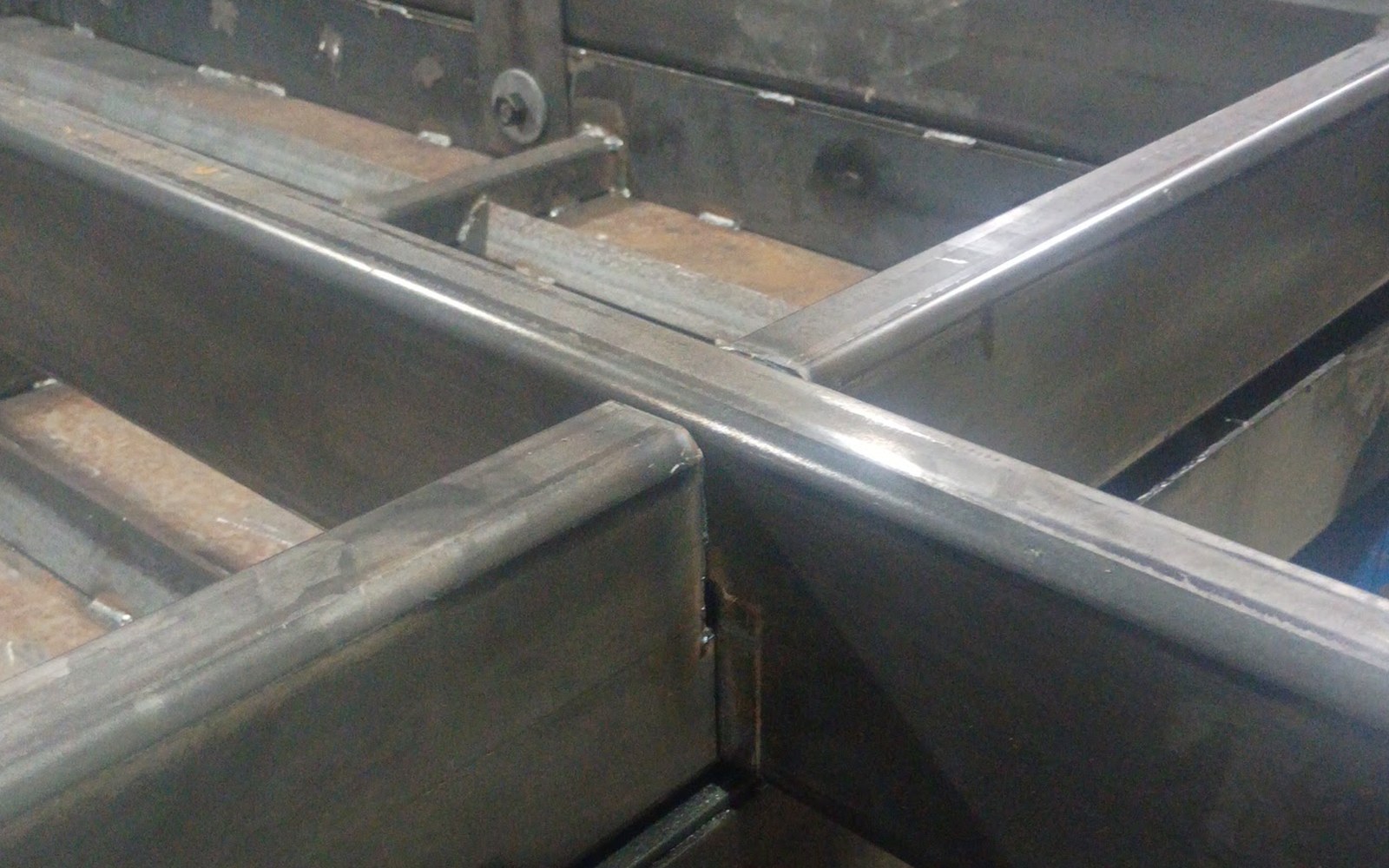 Welded steel tube frame under fabrication in the Pro-Line shop in Piketon, Ohio